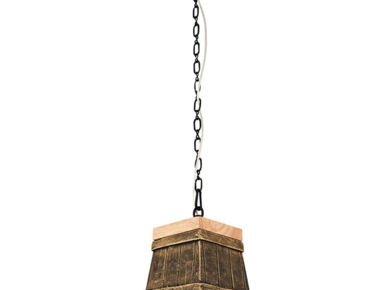 Φωτιστικό Οροφής 414LRC1520 14x14x120cm 1xE27 40W Antique Gold Opviq