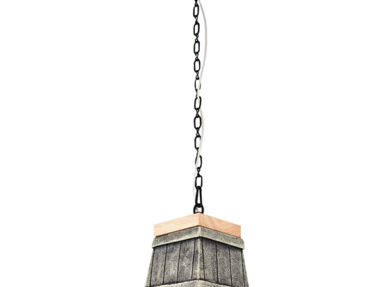Φωτιστικό Οροφής 414LRC1522 14x14x120cm 1xE27 40W Grey Opviq