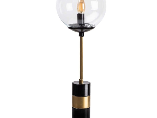 Φωτιστικό Επιτραπέζιο Royal 942FLG1854 20x20x64cm 1xE14 40W Black-Gold Opviq