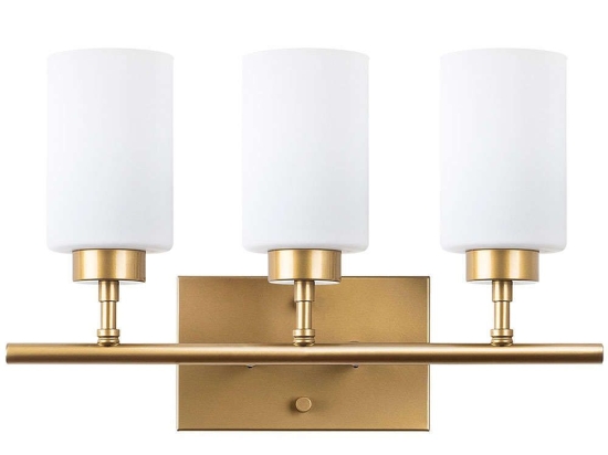Φωτιστικό Τοίχου - Απλίκα Yensuk 942FLG2212 46x15x28cm 3xE27 40W Gold-White Opviq