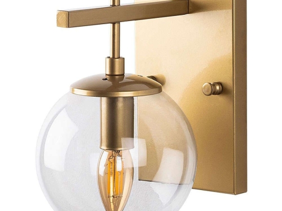 Φωτιστικό Τοίχου - Απλίκα Zahar 942FLG2214 15x20x15cm E14 40W Clear-Gold Opviq