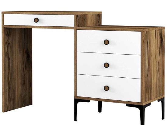 Τουαλέτα Lizbon 845HCT2302 124x40x84,7cm Walnut-White