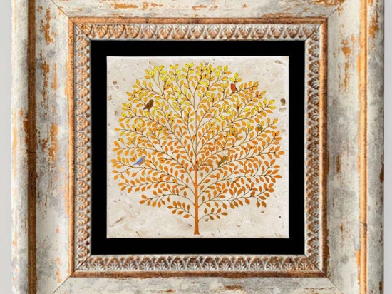 Κάδρο 602KLV1111 20x20cm Multi Wallity Τετράγωνοι Ξύλο,Πέτρα