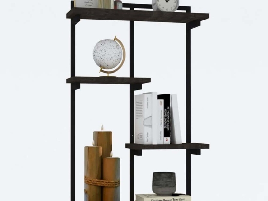 Ραφιέρα Τοίχου Dodo 495SSE1189 54x15x90cm Anthracite-Black