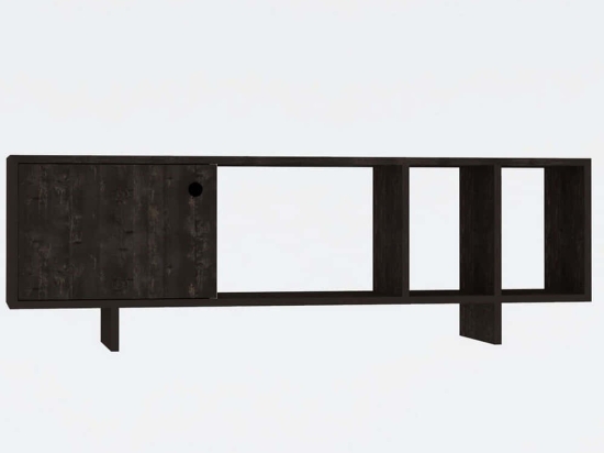 Έπιπλο Τηλεόρασης Folsom 495SSE1613 140x29x45cm Anthracite