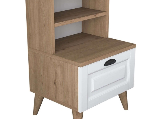 Κομοδίνο Με Ραφάκια 543WRN1401 45x40x74,4cm Walnut