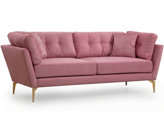 Καναπές Τριθέσιος Mapa 560ARE1540 214x90x84cm Rose