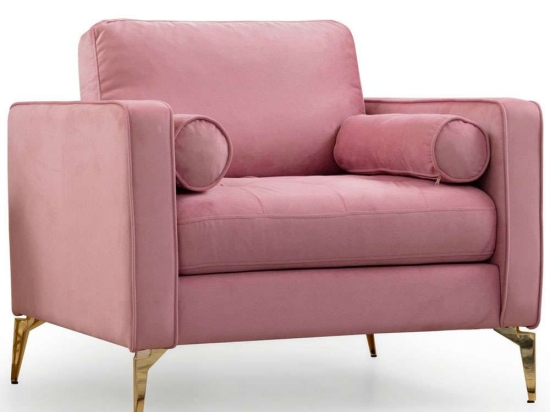 Πολυθρόνα Rome 560ARE1746 105x85x90cm Pink-Gold