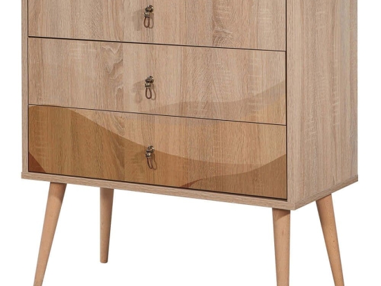 Συρταριέρα City Trio Desert 869VEL3463 80x40x90cm Oak