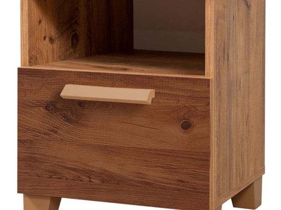 Κομοδίνο Leva Alfa 863SPH3513 45x40x52cm Pine-Brown