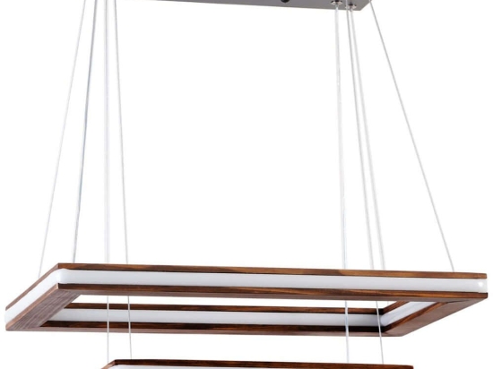 Φωτιστικό Οροφής Lux 846STL1960 50x50x80cm 2xLed 100W Walnut Opviq