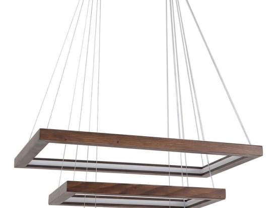 Φωτιστικό Οροφής Bergama 846STL1981 70x70x80cm 3xLed 95W Walnut Opviq