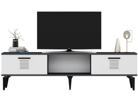 Έπιπλο Τηλεόρασης Asimo 475OLV1428 150x29,6x44,6cm Anthracite-White
