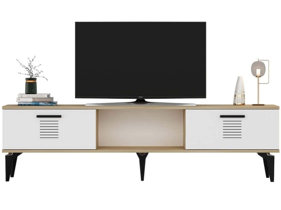 Έπιπλο Τηλεόρασης Asimo 475OLV1430 150x29,6x44,6cm Oak-White