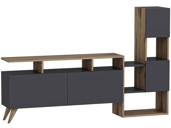 Σύνθεση Τηλεόρασης Tower 505CRL1704 122x31,6x53,3cm Natural-Anthracite