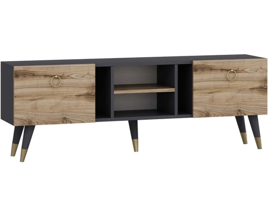 Έπιπλο Τηλεόρασης Rudy 505CRL1709 180x29,6x41,6cm Natural-Anthracite