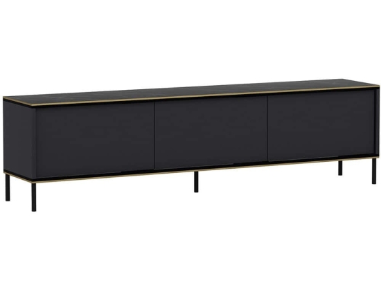 Έπιπλο Tηλεόρασης Imaj 382NRC1129 180x35x45,2cm Marble Effect Black-Anthracite