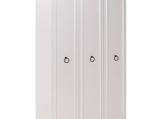 Ντουλάπα Τρίφυλλη 479ADR1701 103x52x185cm White-Black Τρίφυλλη