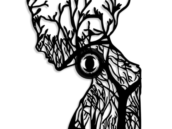 Διακοσμητικό Φωτιστικό Τοίχου Tree Woman 526SHD1183 34x9x47cm 1xE27 40W Black Opviq