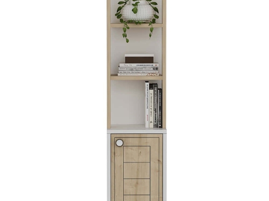 Βιβλιοθήκη Anka 475OLV2116 29,6x21,6x134,6cm White-Oak