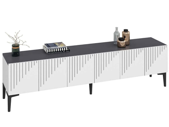 Έπιπλο Τηλεόρασης Artemis 475OLV1462 180x37x45cm White-Anthracite