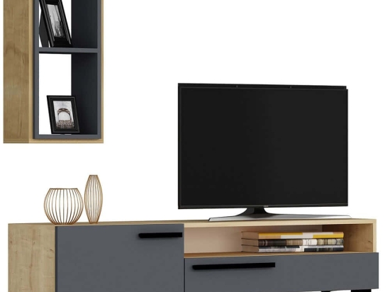 Σύνθεση Τηλεόρασης Zera 475OLV1466 150x35x50cm Anthracite