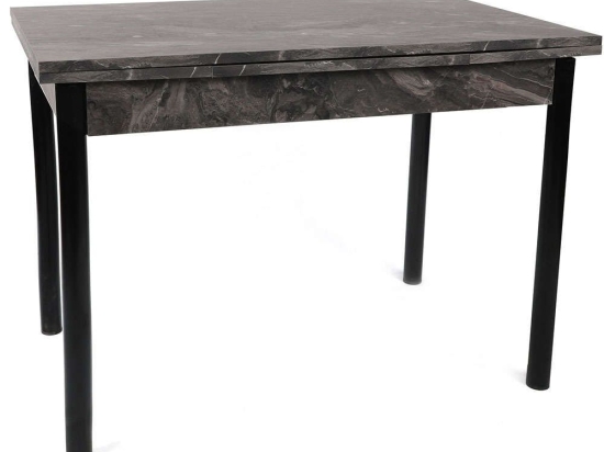 Τραπέζι Επεκτεινόμενο Polo 974NMB1531 110/170x70x75cm Marble Effect Black Μοριοσανίδα, Μέταλλο