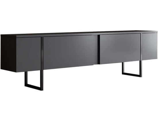 Έπιπλο Τηλεόρασης Luxe 618BLY1104 180x30x50cm Anthracite-Black