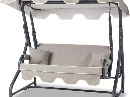 Κούνια Κήπου Διθέσια Morus 561CLR1545 170x110x170cm Grey