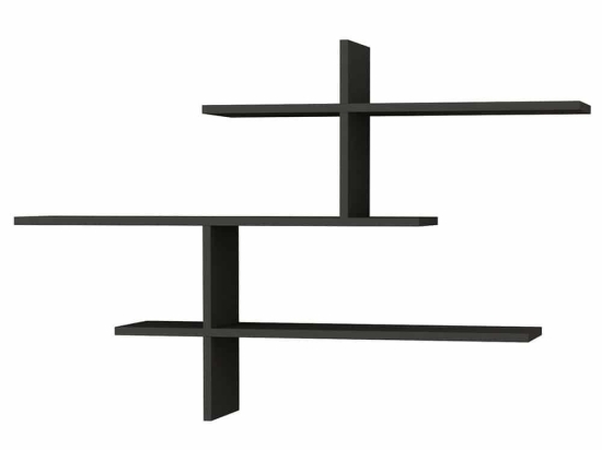 Ραφιέρα Τοίχου Leo 776HMS1727 123x22x80,5cm Anthracite