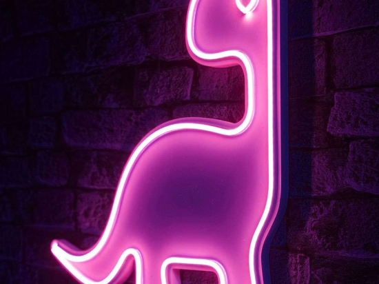 Διακοσμητικό Φωτιστικό Τοίχου Dino The Dinosaur 395NGR2248 40x2x40cm Led 600lm 36W 3500K Pink Wallity