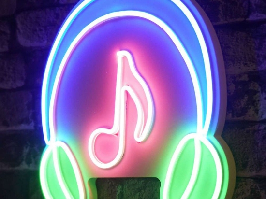Διακοσμητικό Φωτιστικό Τοίχου Music Sound Headphones 395NGR2275 30x2x30cm Led 400lm 36W 6000K Multi Wallity