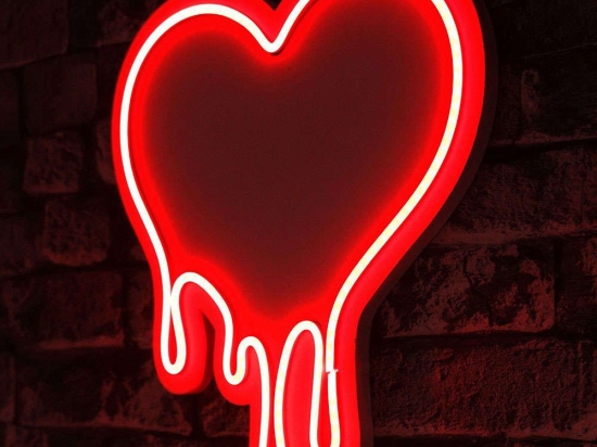 Διακοσμητικό Φωτιστικό Τοίχου Melting Heart 395NGR2277 32x2x35cm Led 470lm 36W 3500K Red Wallity