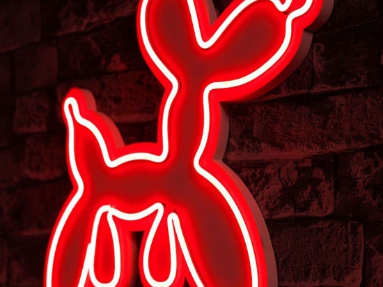 Διακοσμητικό Φωτιστικό Τοίχου Balloon Dog 395NGR2319 35x3x31cm Led 470lm 36W 3500K Red Wallity