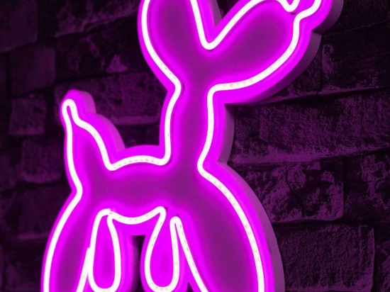 Διακοσμητικό Φωτιστικό Τοίχου Balloon Dog 395NGR2323 35x3x31cm Led 600lm 36W 3500K Pink Wallity