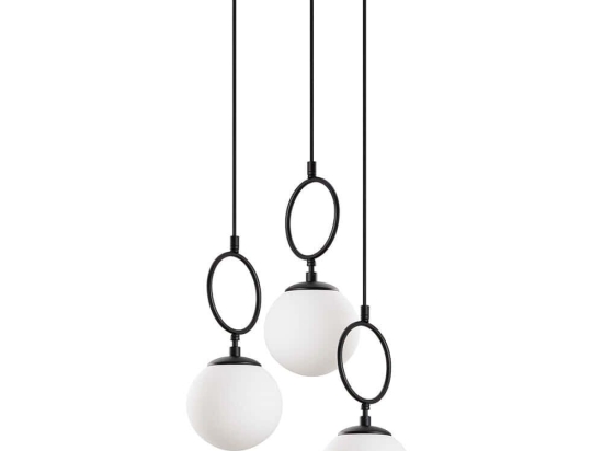 Φωτιστικό Οροφής Ring 942FLG1653 45x45x185cm 3xE14 40W Black Opviq