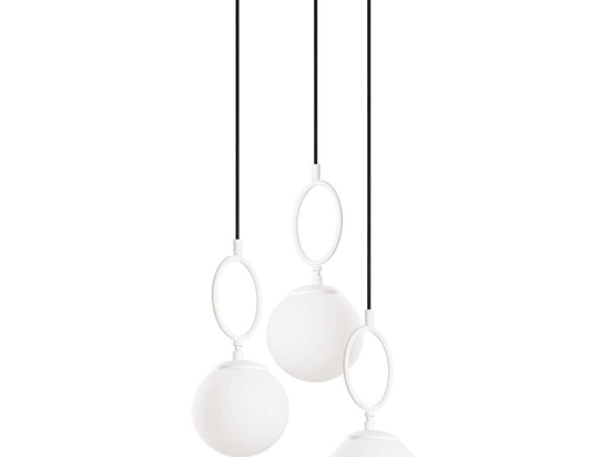 Φωτιστικό Οροφής Ring 942FLG1655 45x45x185cm 3xE14 40W White Opviq