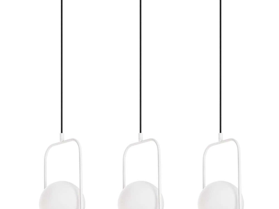 Φωτιστικό Οροφής - Ράγα Skew 942FLG1667 80x15x185cm 3xE14 40W White Opviq