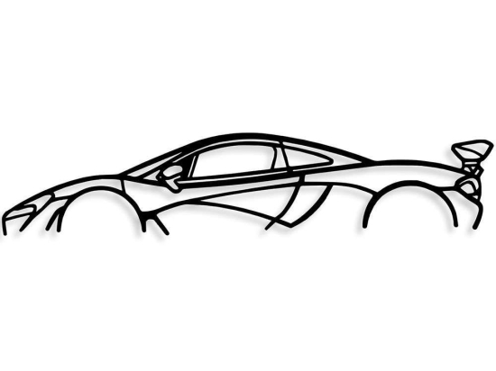 Διακοσμητικό Τοίχου Mclaren P1 891TNL2358 68x14cm Black Wallity Μέταλλο