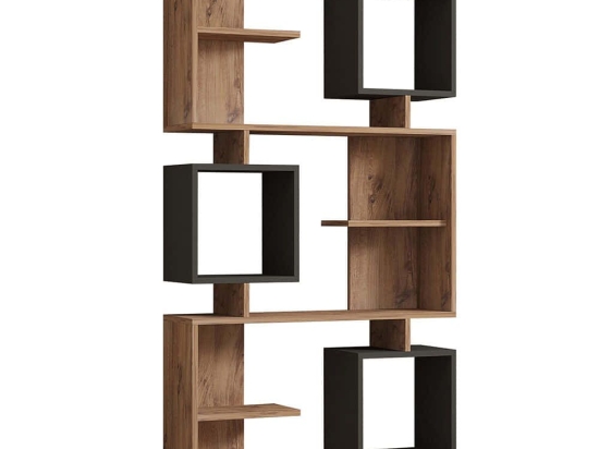 Βιβλιοθήκη Icardi 835PUQ5316 90x24,6x171,9cm Pine-Anthracite