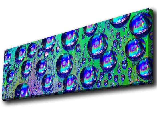 Πίνακας Καμβάς Με Φως Led 139LDG1108 90x30cm Multi Wallity Οριζόντιοι Ξύλο, Καμβάς