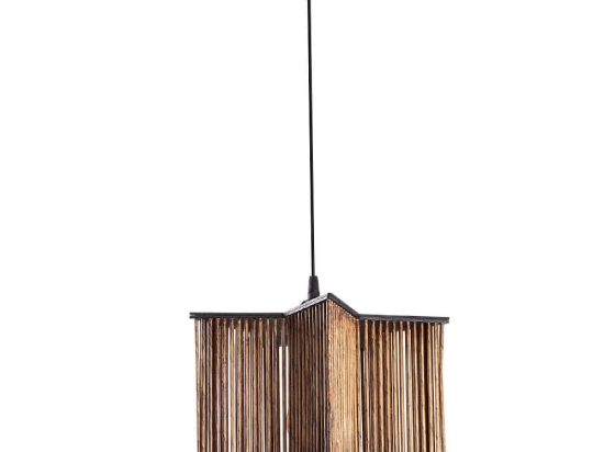 Φωτιστικό Οροφής Star Cage 390FLH2188 30x30x60cm E27 40W Brown Opviq
