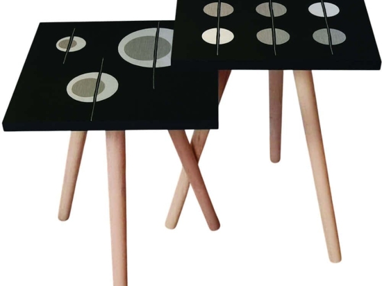 Τραπεζάκια Βοηθητικά (Σετ 2Τμχ) 481LNA2198 35x35x47/42cm Multi