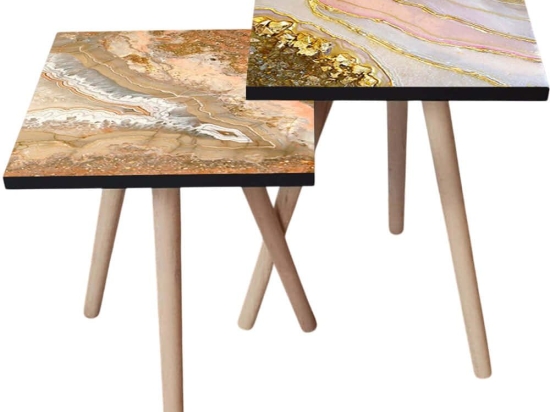 Τραπεζάκια Βοηθητικά (Σετ 2Τμχ) 481LNA2208 35x35x47/42cm Multi
