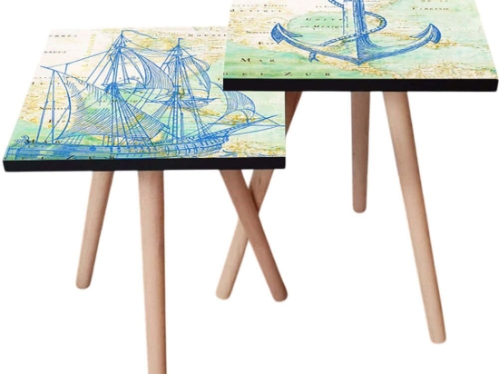 Τραπεζάκια Βοηθητικά (Σετ 2Τμχ) 481LNA2239 35x35x47/42cm Multi