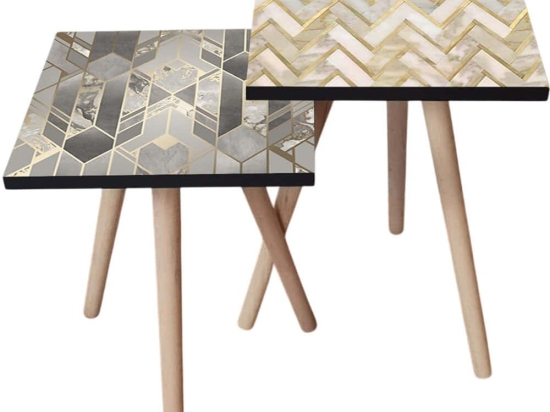 Τραπεζάκια Βοηθητικά (Σετ 2Τμχ) 481LNA2254 35x35x47/42cm Multi