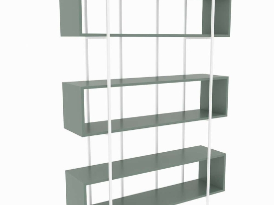Βιβλιοθήκη Bruti 875ZNA4512 120x29,6x180cm Green-White