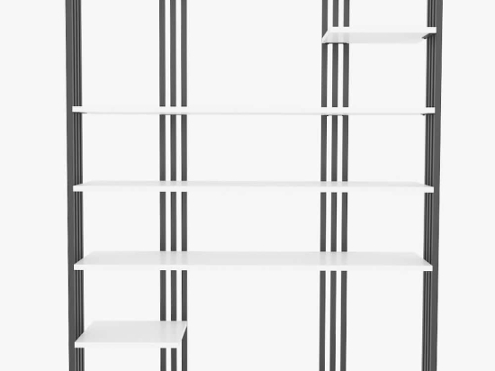 Βιβλιοθήκη Jenny 875ZNA4520 120x29,6x160cm White-Black