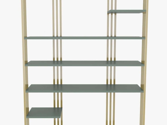 Βιβλιοθήκη Jenny 875ZNA4524 120x29,6x160cm Green-Gold