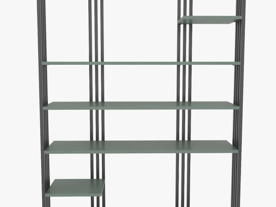 Βιβλιοθήκη Jenny 875ZNA4525 120x29,6x160cm Green-Black